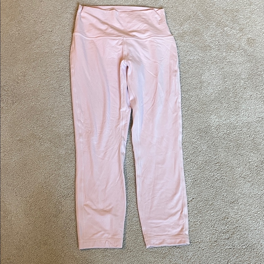 Lululemon Align “strawberry milkshake” Light Pink ribbed Leggings
